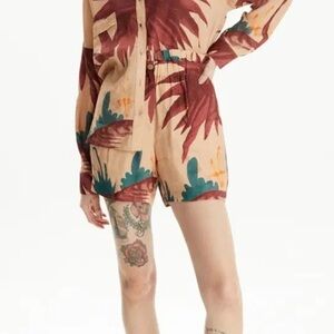 Raisa Vanessa X adl linen blend shorts